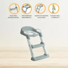 EBABY - Escalera Asiento de baño «SUZ» gris