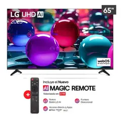 LG - Televisor 65" UHD AI 4K Smart TV 65UA7300 + Control Magic 2025