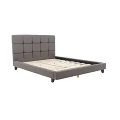 MUEBLES MACRUMO - Cama tapizada Bruce - 15plz Beige oscuro