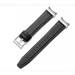 GENERICO - Correa Cuero para Samsung watch 4 / 47mm NEGRO