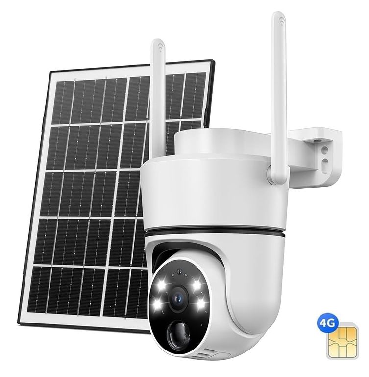 Camara De Vigilancia 4G - Para Chip de Celular - 4K Con Panel solar