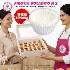GENERICO - Pirotin Bocadito a la Grasa Horneable Blanco N°2 1000 unidades