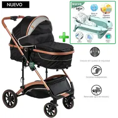 EBABY - Coche para Bebes SUNDANCE EB-157 Gris +Bañera Piscis