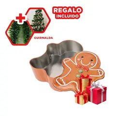 RYBIU IMPORT - Caja Esplendida en Mostaza Corbata Roja Y+Guirnalda Nav