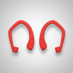 GENERICO - Clip Sujetador Gancho Antiperdida de silicona para AirPods Pro 12 - Rojo