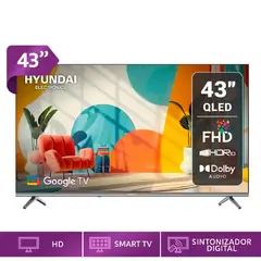 HYUNDAI - Televisor Smart TV QLED 43 HYLED4326QG - Google TV