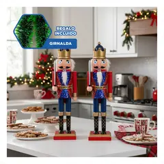 GENERICO - Casacanuez Practico con Espada en Azul Rojo Y+Guirnalda Nav