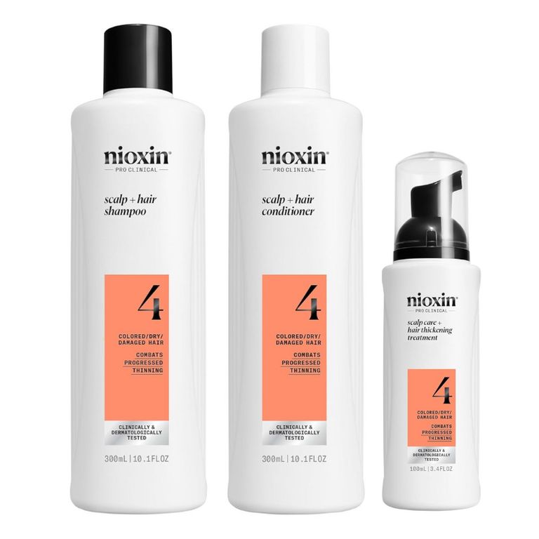 - System 4 shampoo 300 + acondicionador 300ml + tratamiento 100ml