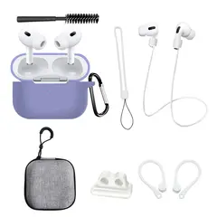 GENERICO - Kit 8 en 1 de Accesorios Para Airpods PRO (2.ª GENERACIÓN) – Funda Protectora