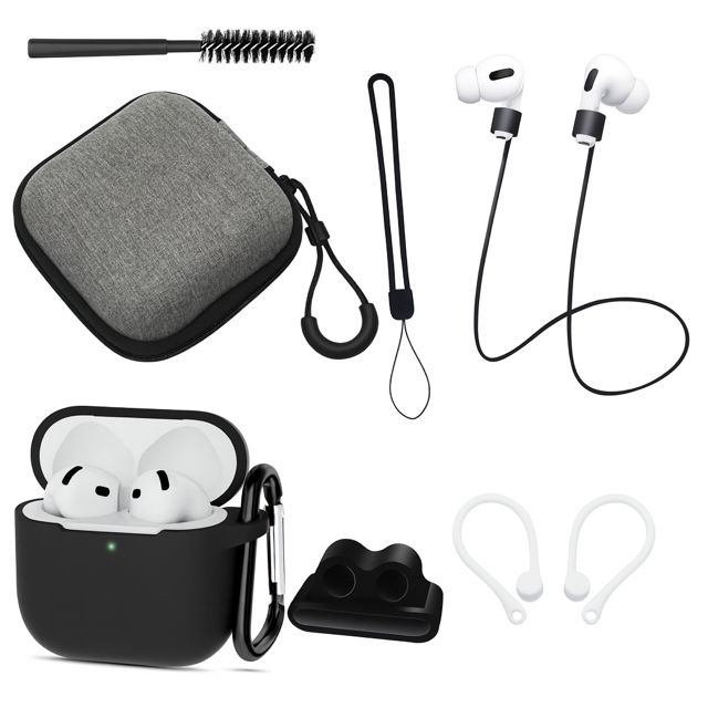 Kit 8 en 1 de Accesorios Para Airpods 4 4th generación 2024– Funda Protectora