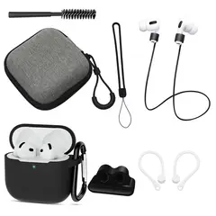 GENERICO - Kit 8 en 1 de Accesorios Para Airpods 4 4th generación 2024– Funda Protectora