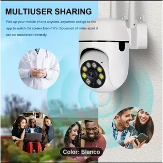 GENERICO - CAMARA DE SEGURIDAD WIFI VOZ VIDEO BIDIRECCIONAL 360