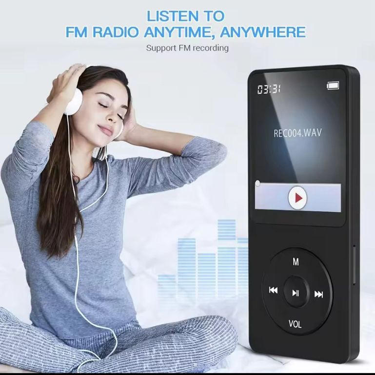 REPRODUCTOR MP3 BLUETOOTH NEGRO FM 32 GB