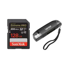 SANDISK - Tarjeta de memoria Extreme PRO SDXC UHS-I de 128 GB