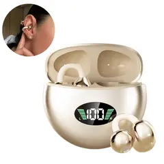 GENERICO - Audifonos Deportivos Con Clip Oreja Abierta - Blanco Beige