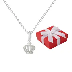 GENERICO - Collar Corona Plata 925 Regalo Novia Niña Mamá