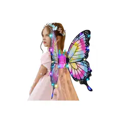 GENERICO - Alas De Mariposa Con Luz Led Mágica Movible Para Halloween Rgb