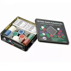 GENERICO - Poker Fichas mas Cartas Juego De Mesa Chips Naipes 100 Piezas