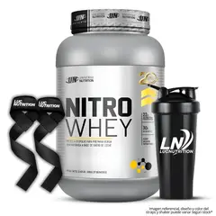 UNIVERSE NUTRITION - Nitro Whey 1.1 KG Proteina Whey - Cookie and cream + Straps + Shaker