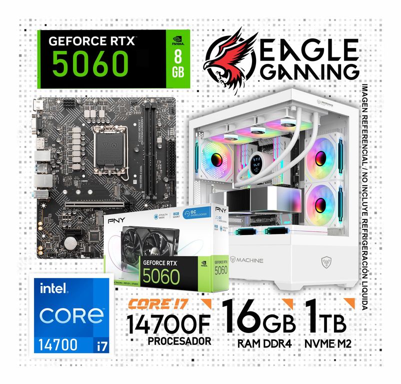 Computadora Pc Core I7 14700 RAM 16GB SSD 1TB RTX 5060 (14va Generación)