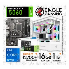 INTEL - Computadora Pc Core I7 12700 RAM 16GB SSD 1TB RTX 5060 (12va Generación)