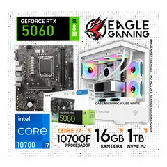 INTEL - Computadora Pc Core I7 10700 RAM 16GB SSD 1TB RTX 5060 (10ma Generación)