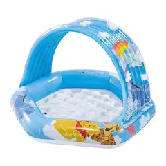 INTEX - Piscina inflable con techo modelo oso Winnie the pooh para bebe a partir de 1 año
