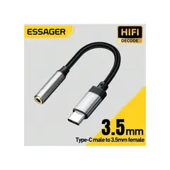 ESSAGER - Cable Adaptador USB C a Jack 3.5 mm