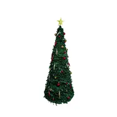 GENERICO - ARBOL DE NAVIDAD PLEGABLE DECORADO CLUZ Y ACCES180x70CM