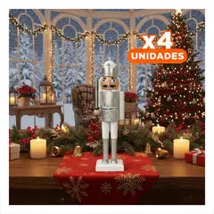 GENERICO - Pack4 Muñeco Liviano de Espada en Plateado Y+Regalo Stickers