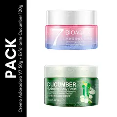 GENERICO - Pack Crema Aclaradora V7 50g + Exfoliante Cucumber 120g - BIOAQUA