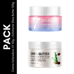 GENERICO - Pack Crema Aclaradora V7 50g + Exfoliante Shea Butter 120g - BIOAQUA