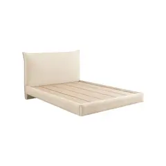 MUEBLES MACRUMO - Cama tapizada Bersa - 2plz Beige claro