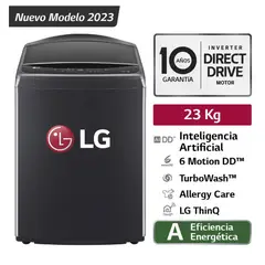 LG - Lavadora WT23PBVS6 23Kg AI DD Carga Superior - Negro Plateado
