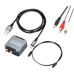 GENERICO - Convertidor Óptico DAC Kit Cable Óptico + Rca a Jack