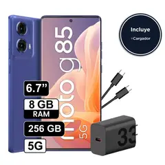 MOTOROLA - Celular MOTO G85 256GB 8GB 50 MP + 8MP 6,7" Azul Eléctrico