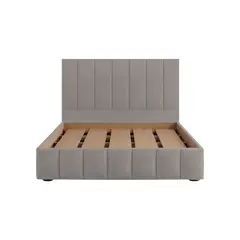 MUEBLES MACRUMO - Cama tapizada Urnia - 15plz Beige Oscuro