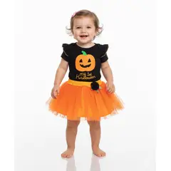 GENERICO - Conjunto Bebe Halloween Calabaza BODY + FALDA