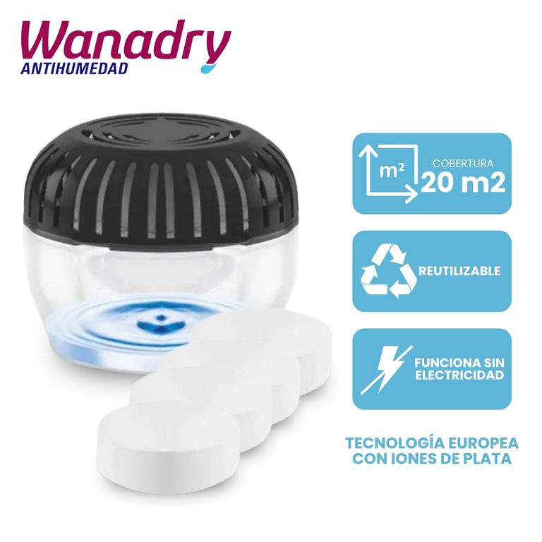 Absorbente de humedad pack dispositivo + 4 pastillas