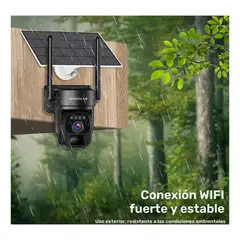 GENERICO - Camara de Seguridad con IA Solar Inalambrica 1080P HD para Exteriores Negro