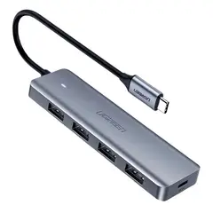 UGREEN - Adaptador CM219 Hub 4 En 1 Usb 3.0 A Tipo C 5 Gbps