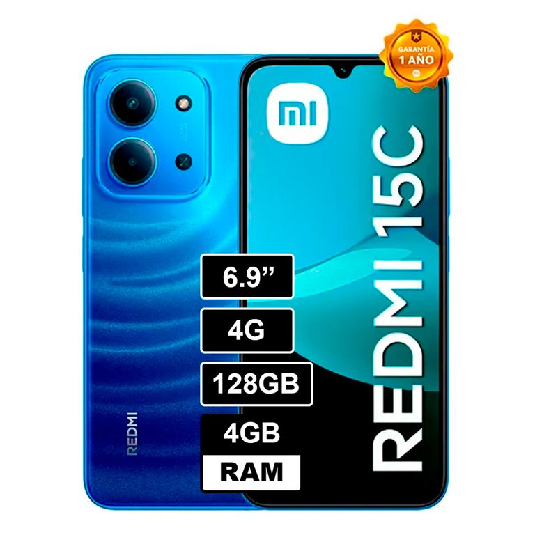 Smartphone Redmi 15C 4GBN 128GB Moonlight Blue