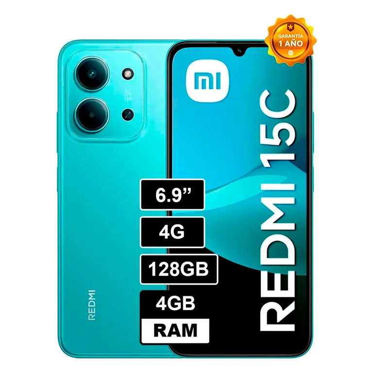 Smartphone Redmi 15C 4GBN 128GB Mint Green
