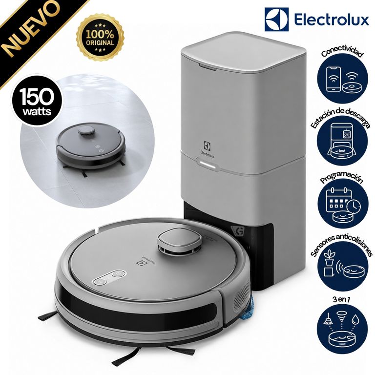 Aspiradora Robot 4 en 1 Wi-Fi y Base Autolimpieza ERB80