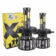 JET - Kit De Faros Led Alta Potencia H4 Luz Alta Y Baja 300w Canbus Cob