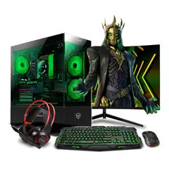 INTEL - Pc Gamer Core i7 12700F 16gb 500GB 24 RTX5060TI 16GB Mipclista Draco Green Plus COMPUTADORA