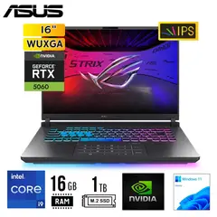 ASUS - LAPTOP ROG Strix G16, 16" WUXGA IPS, Core i9-14900HX 2.2 / 5.8GHz, 16GB 1TB RTX 5060 8GB W11