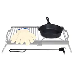 GRILLCORP - Set de Camping Parrillero Inoxidable x 4piezas