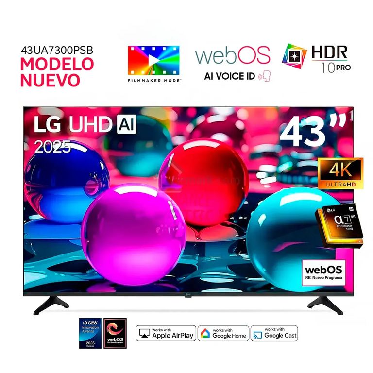 TELEVISOR SMART TV 4K UHD 43UA7300PSB INTELIGENCIA ARTIFICIAL (2025)