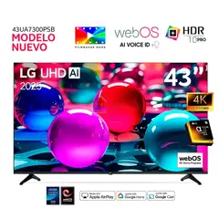 LG - TELEVISOR SMART TV 4K UHD 43UA7300PSB INTELIGENCIA ARTIFICIAL (2025)